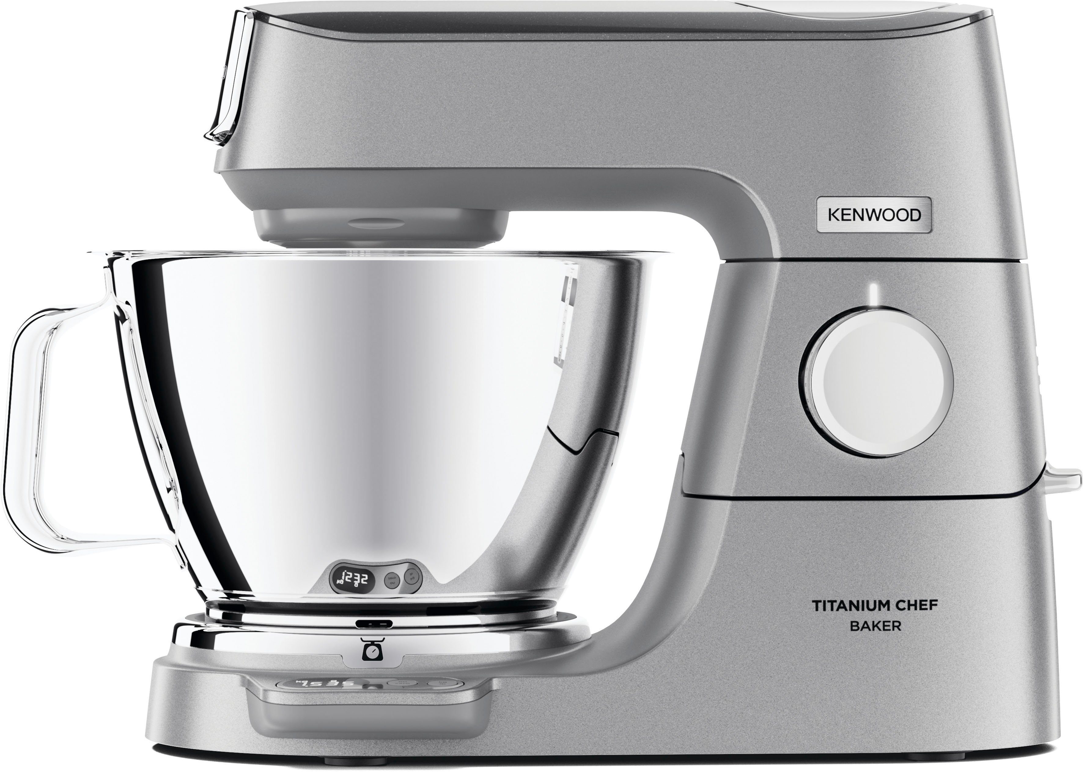 KENWOOD Küchenmaschine Titanium Chef Baker KVC85.594SI, 1200 W, 5 l Schüssel, inkl. umfangreiches Zubehör, mit integrierter EasyWeigh Waage