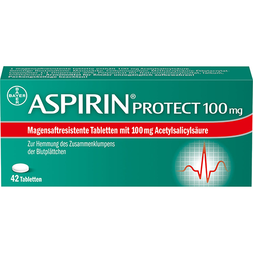 ASPIRIN Protect 100 mg magensaftres.Tabletten  42 St  Tabletten, magensaftresistent