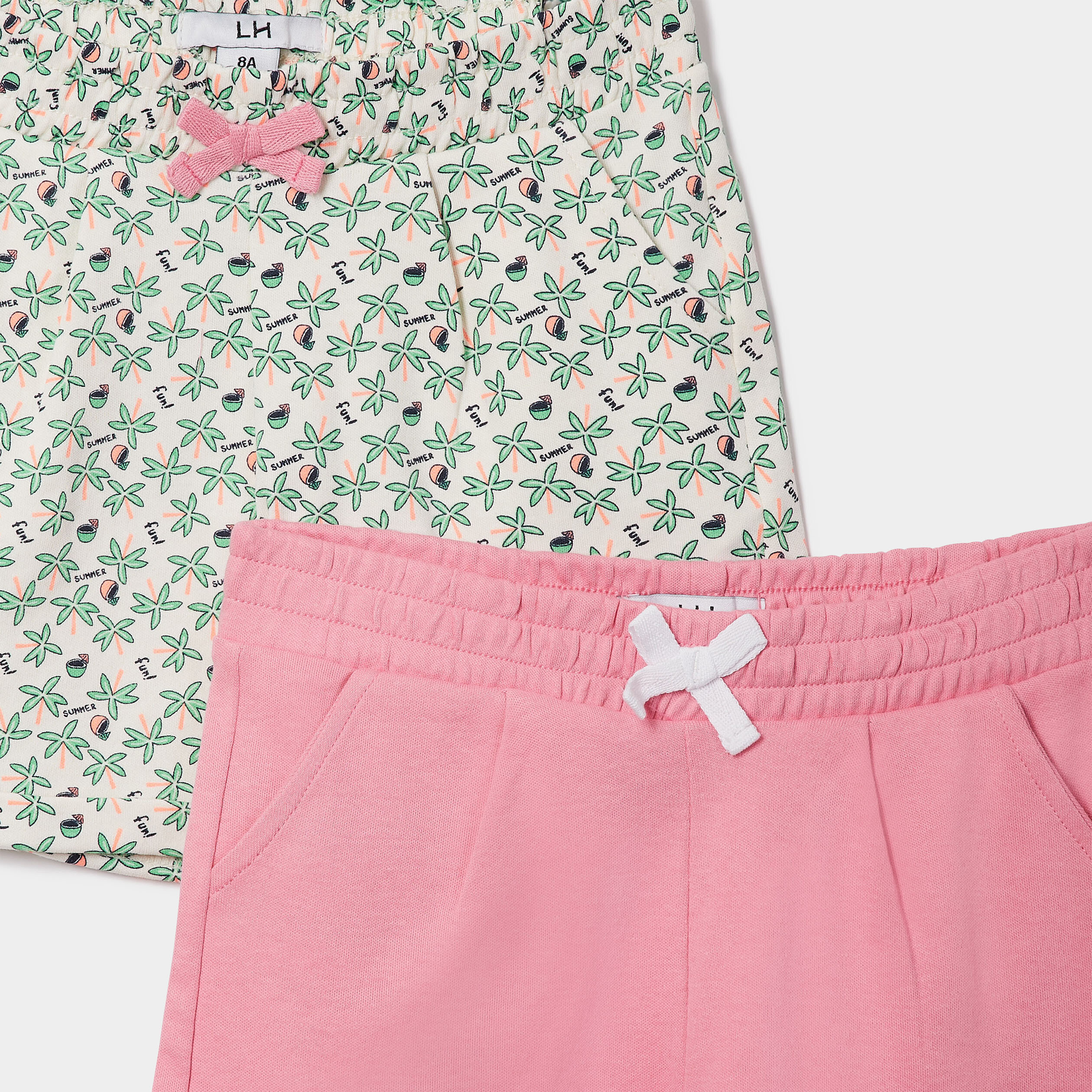 Lot 2 shorts blanc fille | La Halle