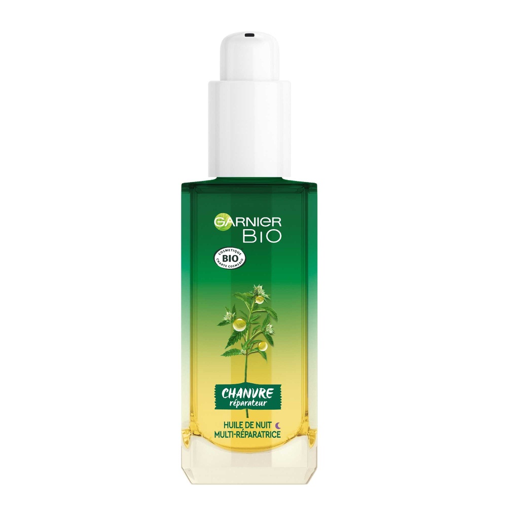 garnier Garnier Bio Huile de nuit multi-réparatrice ChanvreBio réparateur et nourrissant