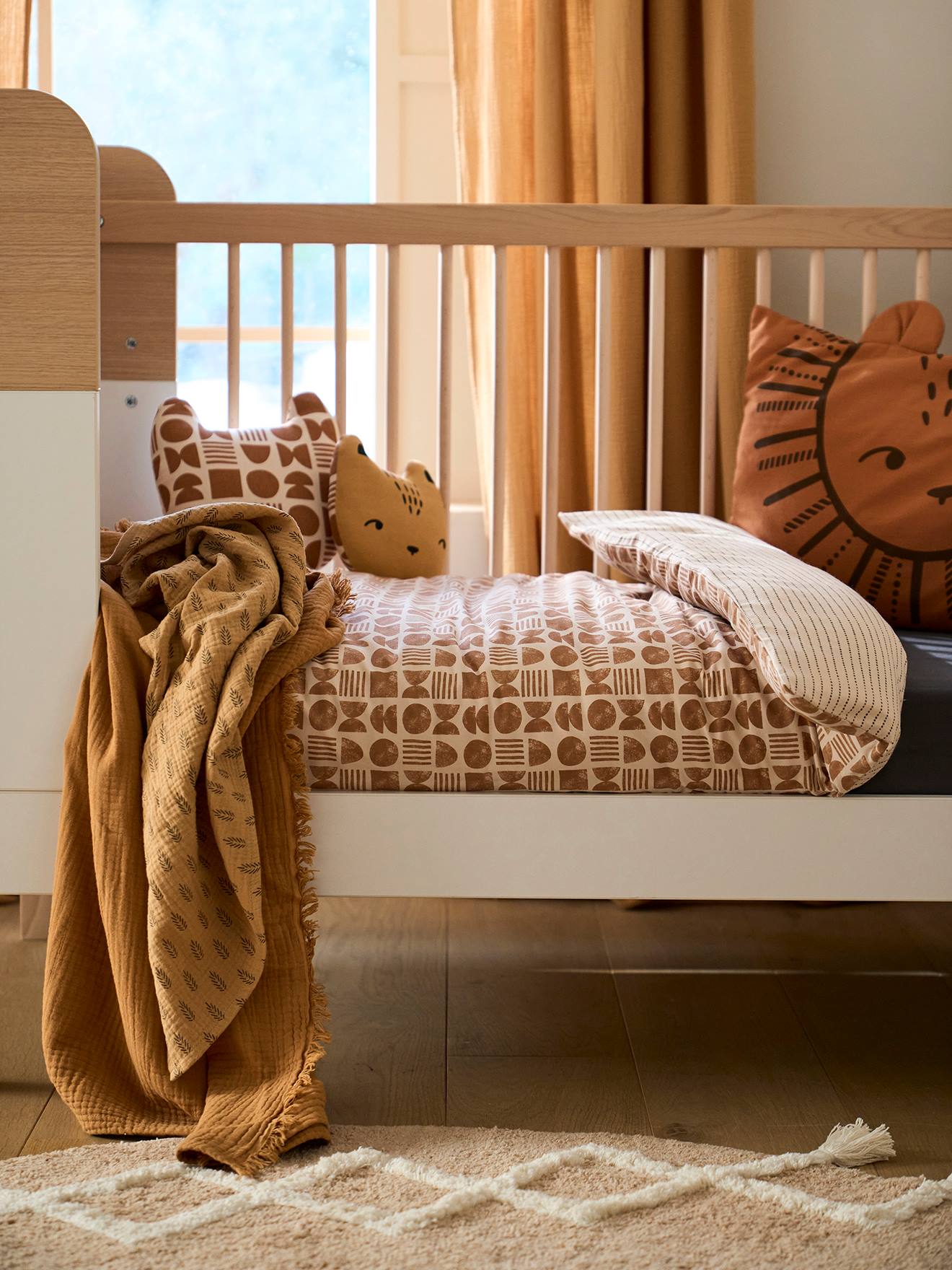 Vertbaudet Baby Kissenbezug ETHNIC Oeko-Tex - beige bedruckt