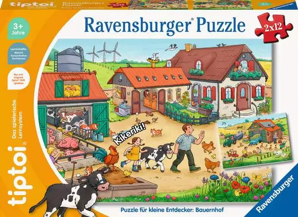 Kinderpuzzle ab 3 Jahren - tiptoi® Puzzle für kleine Entdecker: Bauernhof - 12 Teile