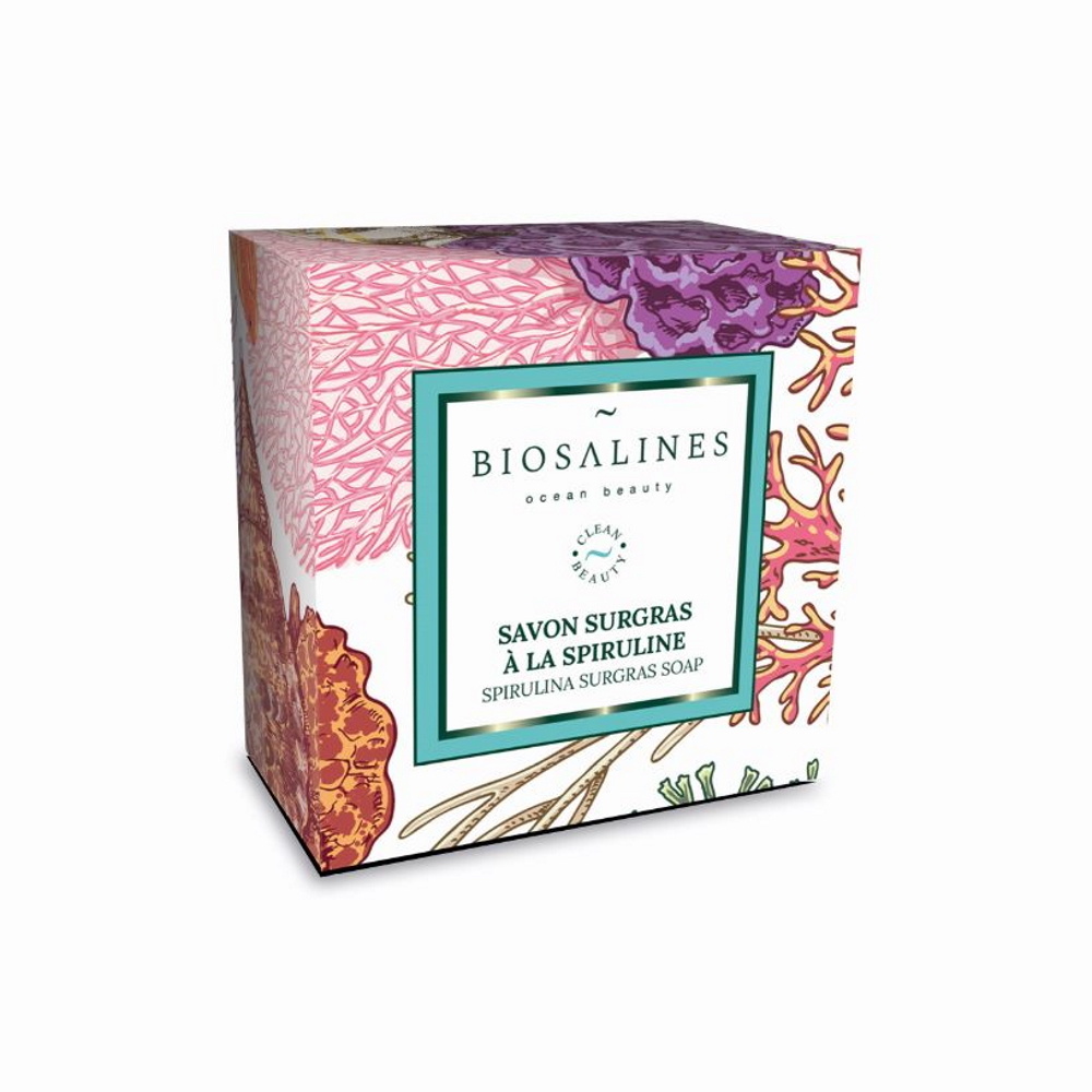 biosalines ocean beauty Savon Surgras à Spiruline voyage Nettoyant corps et visage