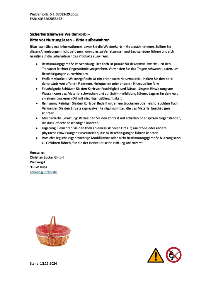 kobolo Einkaufskorb CHECK RED SHOP in Braun günstig kaufen onesize