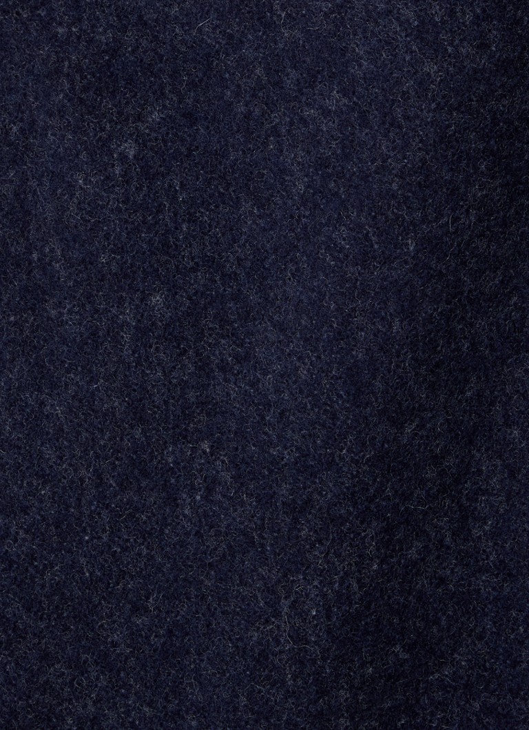 Poncho de lã MaxMara Hilde com estampa do logotipo e franjas.