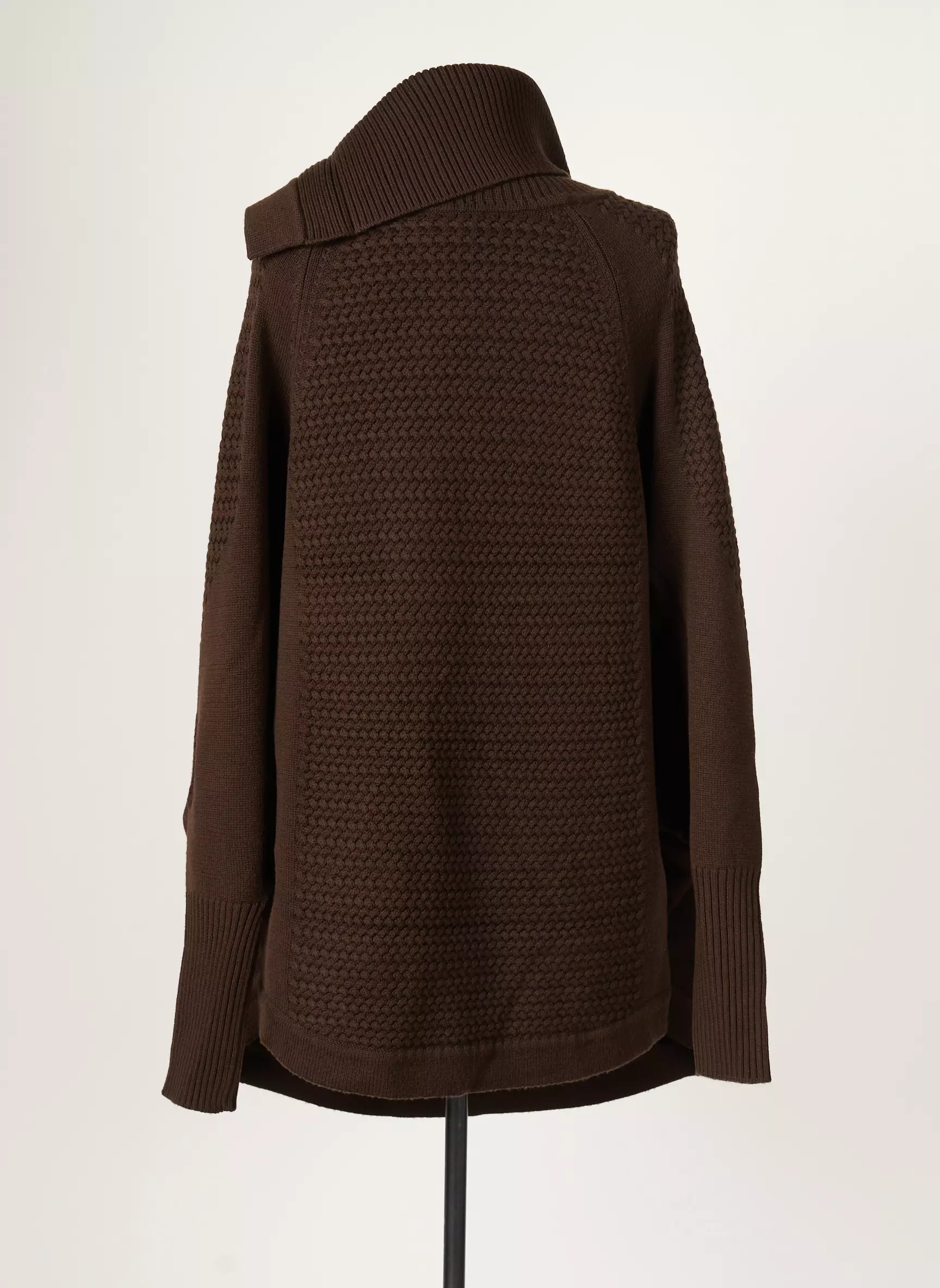 Ovale Ponchos Femme couleur marron