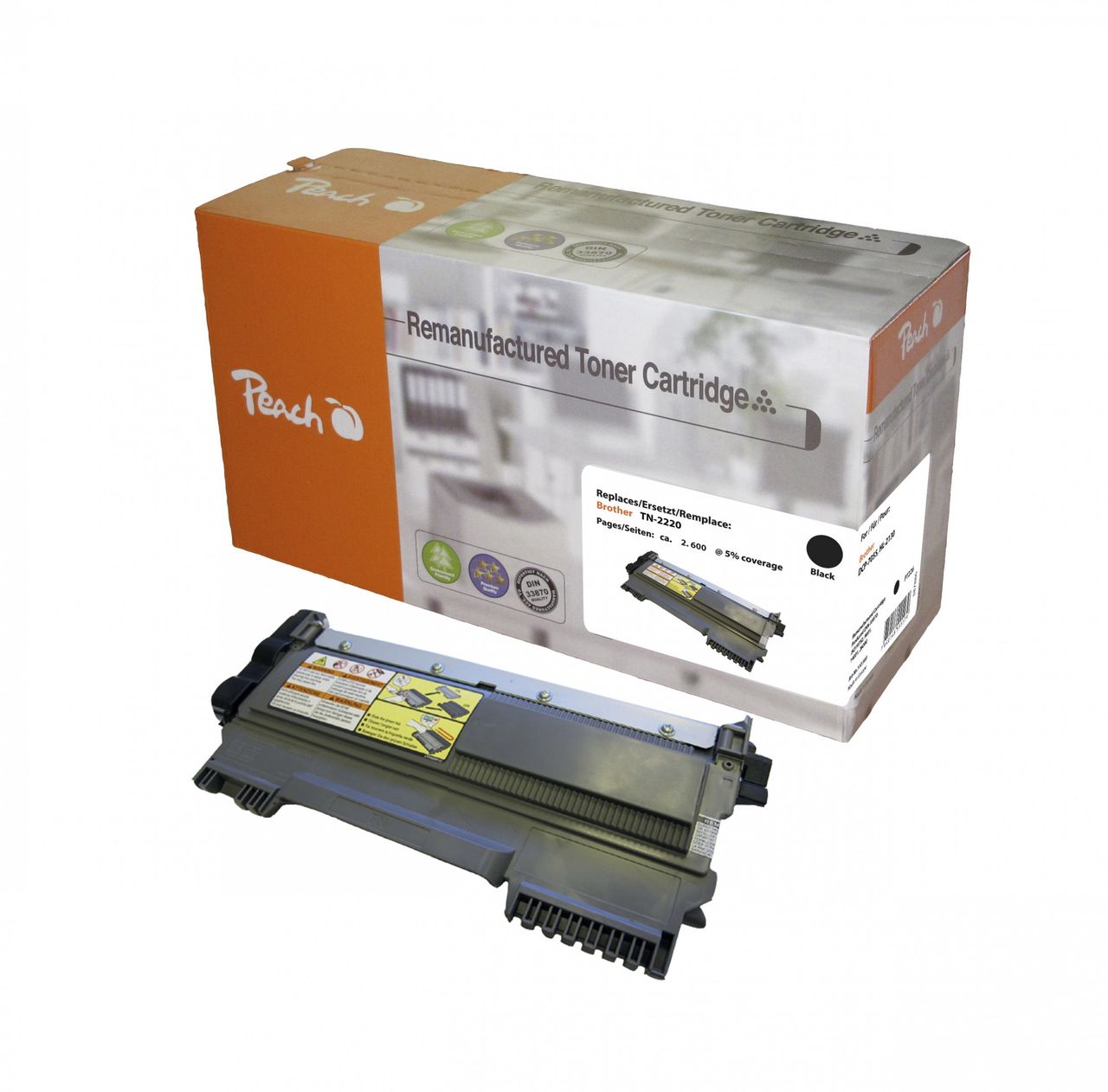 Peach Tonermodul schwarz ersetzt Brother TN-2220