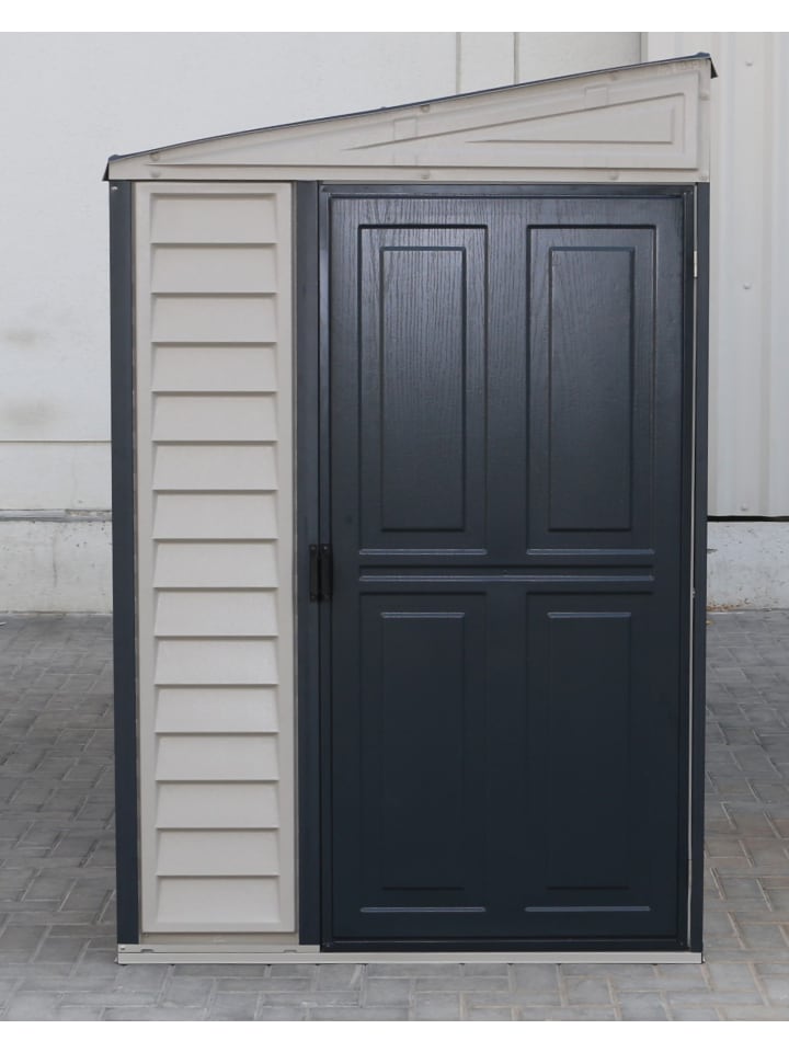 VCM  Kunststoff Gerätehaus 122x321 Gartenhaus Drehtür in Braun günstig kaufen onesize