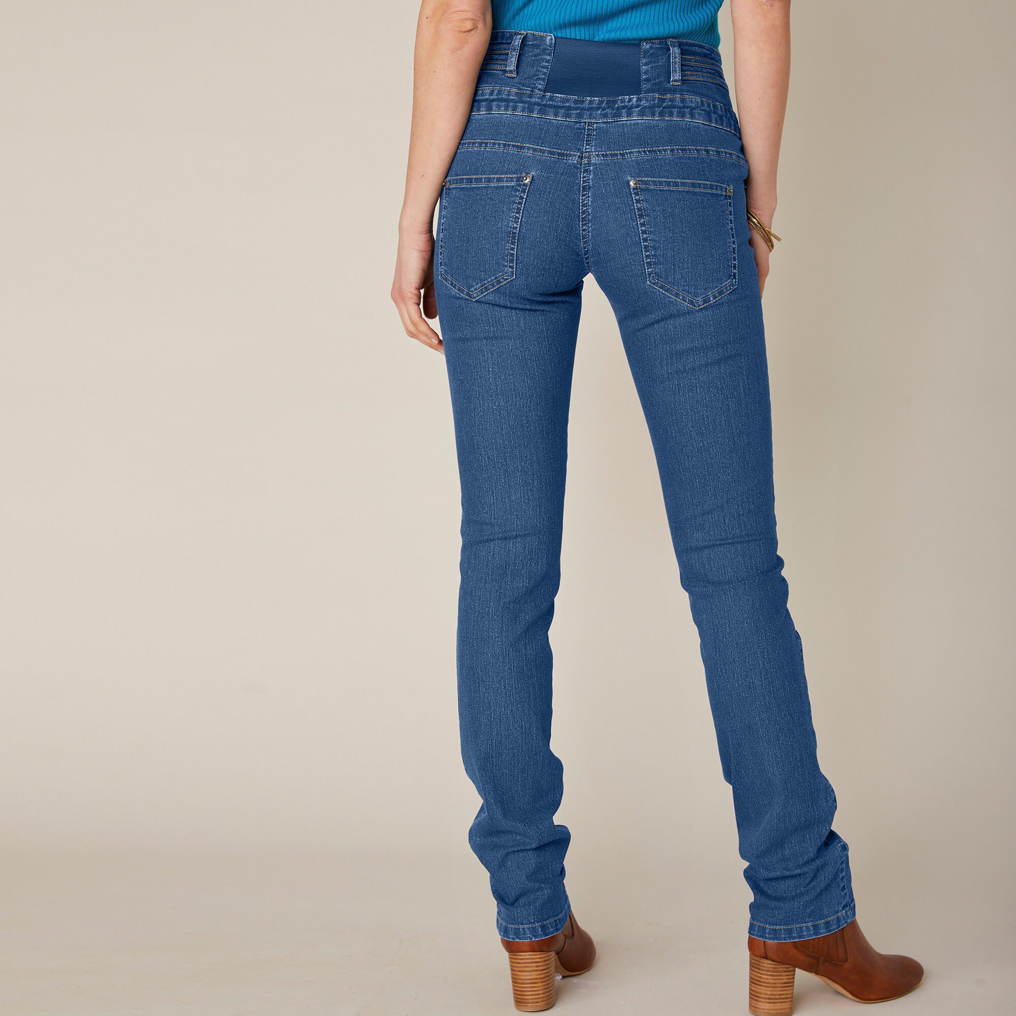 Jean coupe droite taille haute