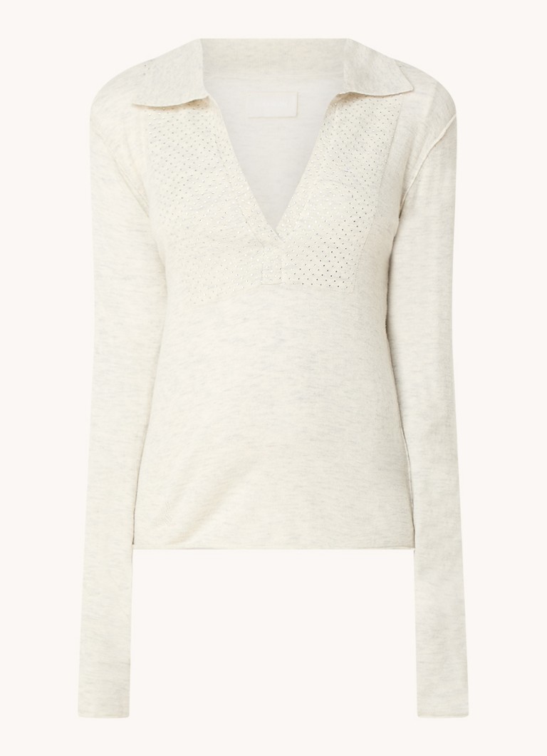 Jemně pletený kašmírový top Zadig&Voltaire Sally s kamínky