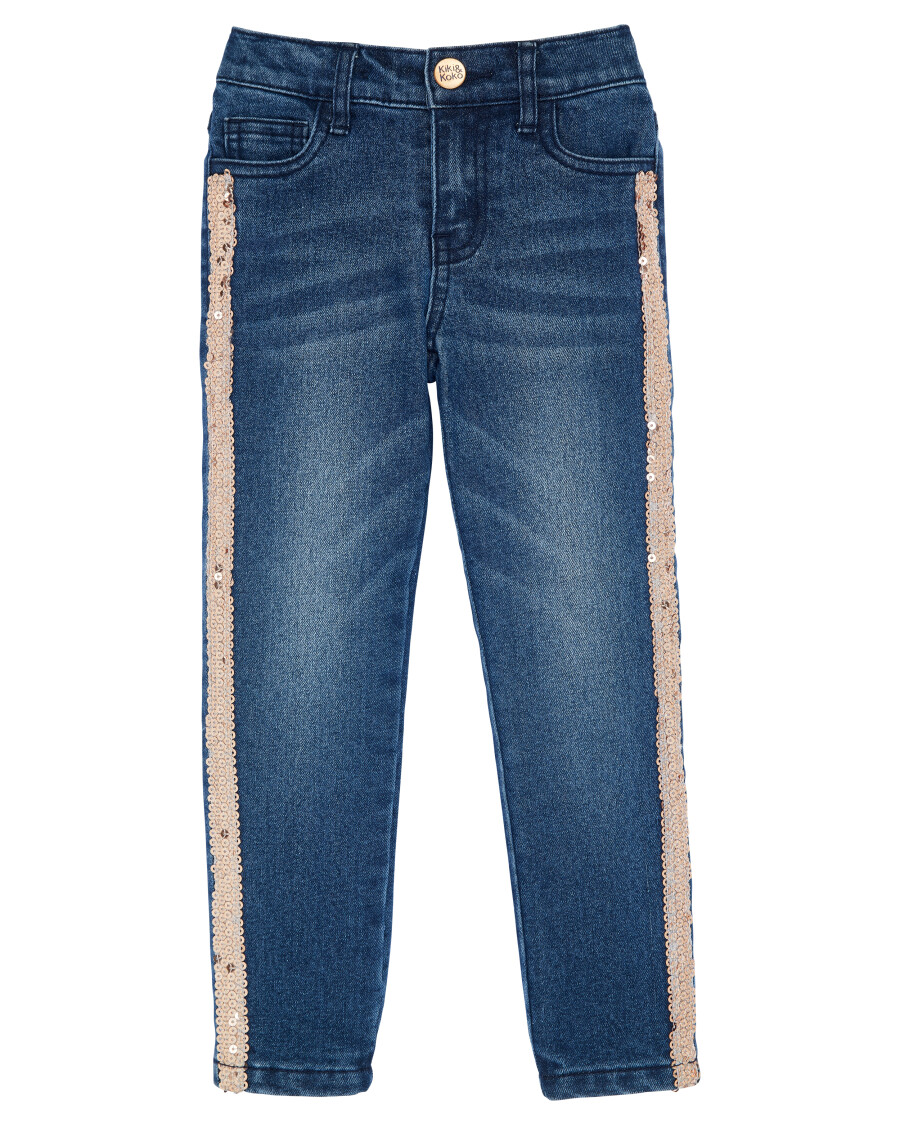 Thermo-Jeans mit Pailletten