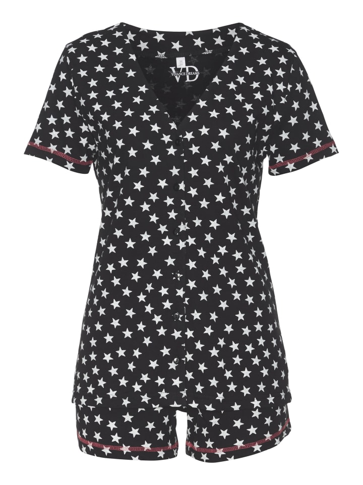 VIVANCE DREAMS Shorty in weiß-schwarz-gepunktet, schwarz-weiß-gemustert günstig kaufen