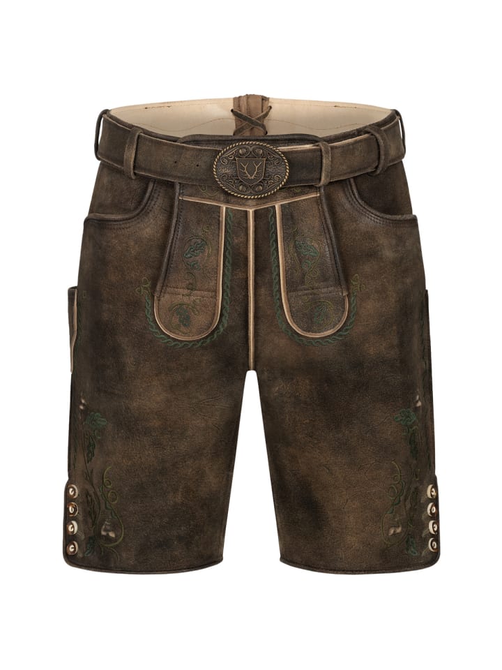 KRÜGER Lederhose Tarius in braun günstig kaufen