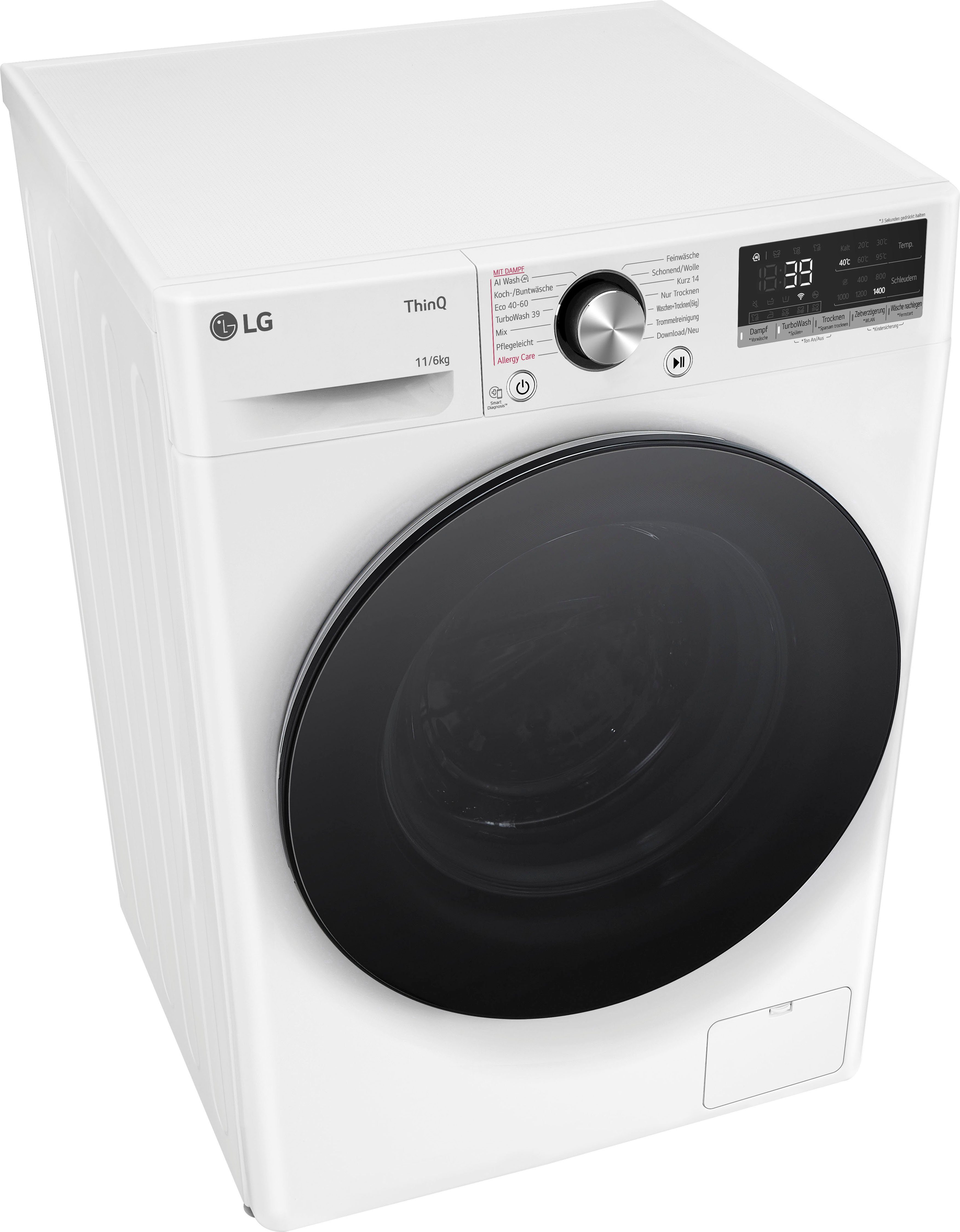 LG Waschtrockner Serie 7 W4WR70E6Y, 11 kg, 6 kg, 1400 U/min