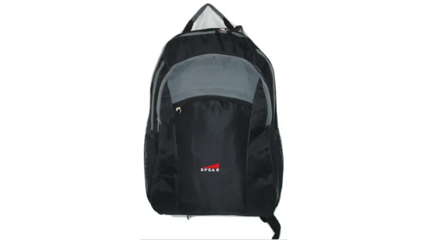 SPEAR Rucksack aus 600 D Polyester schwarz/grau