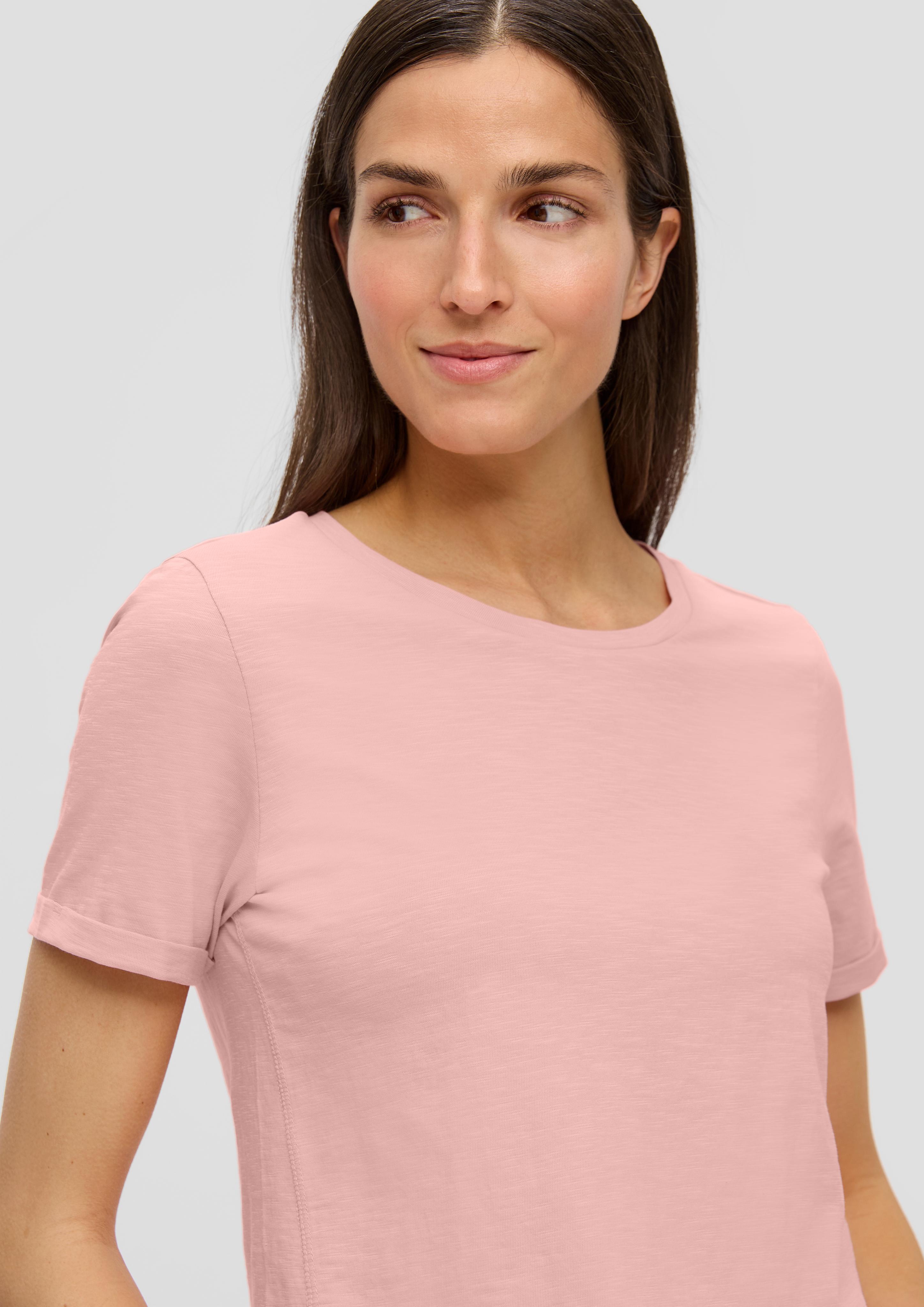 T-Shirt mit Umschlag am Ärmel  2144451-4258