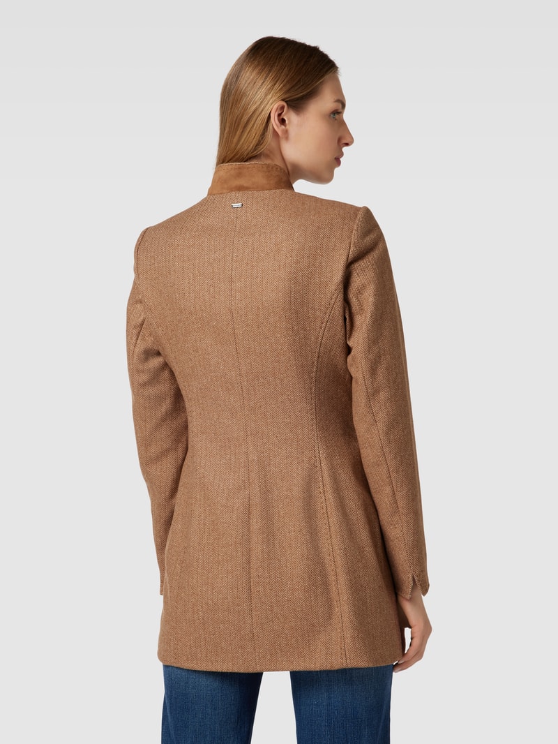 Longblazer mit Stehkragen in camel