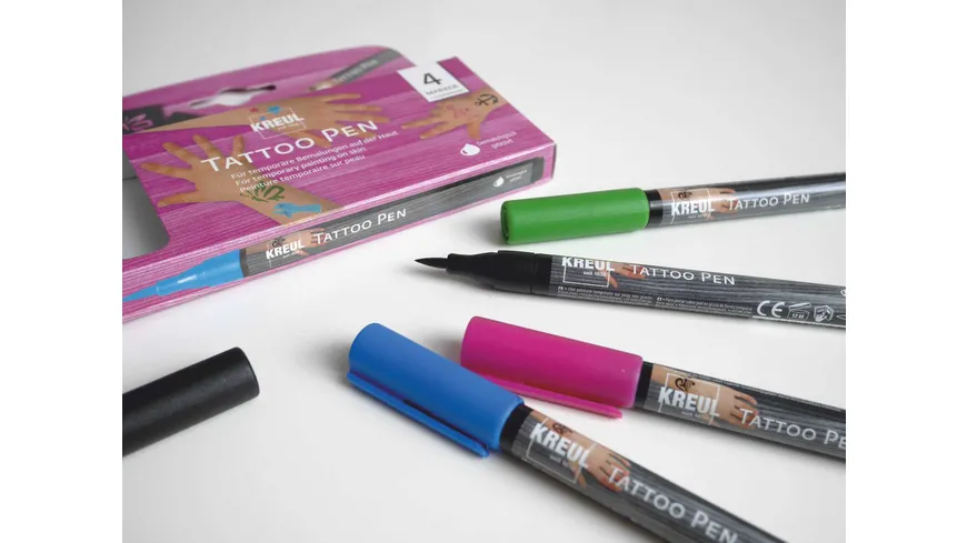KREUL Hobby Line Tattoo Pen 4er Set Anker+Sterne