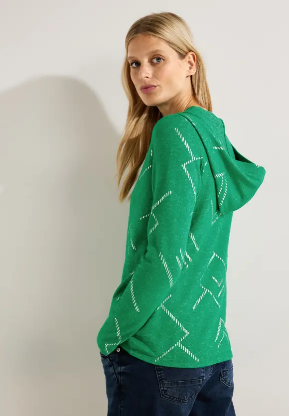 CECIL Hoodie Shirt mit Folienprint