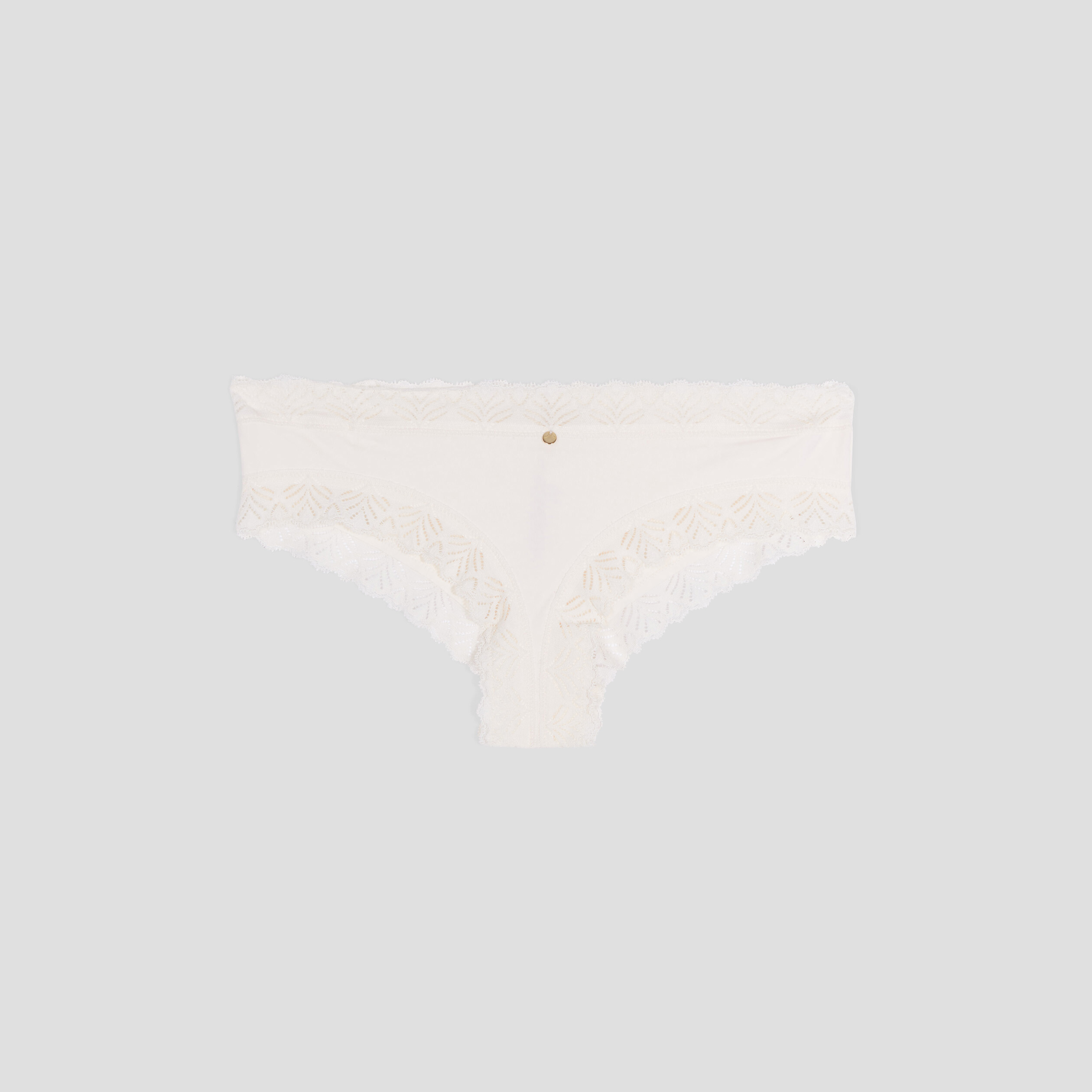 Shorty dentelle microfibre creme femme | La Halle