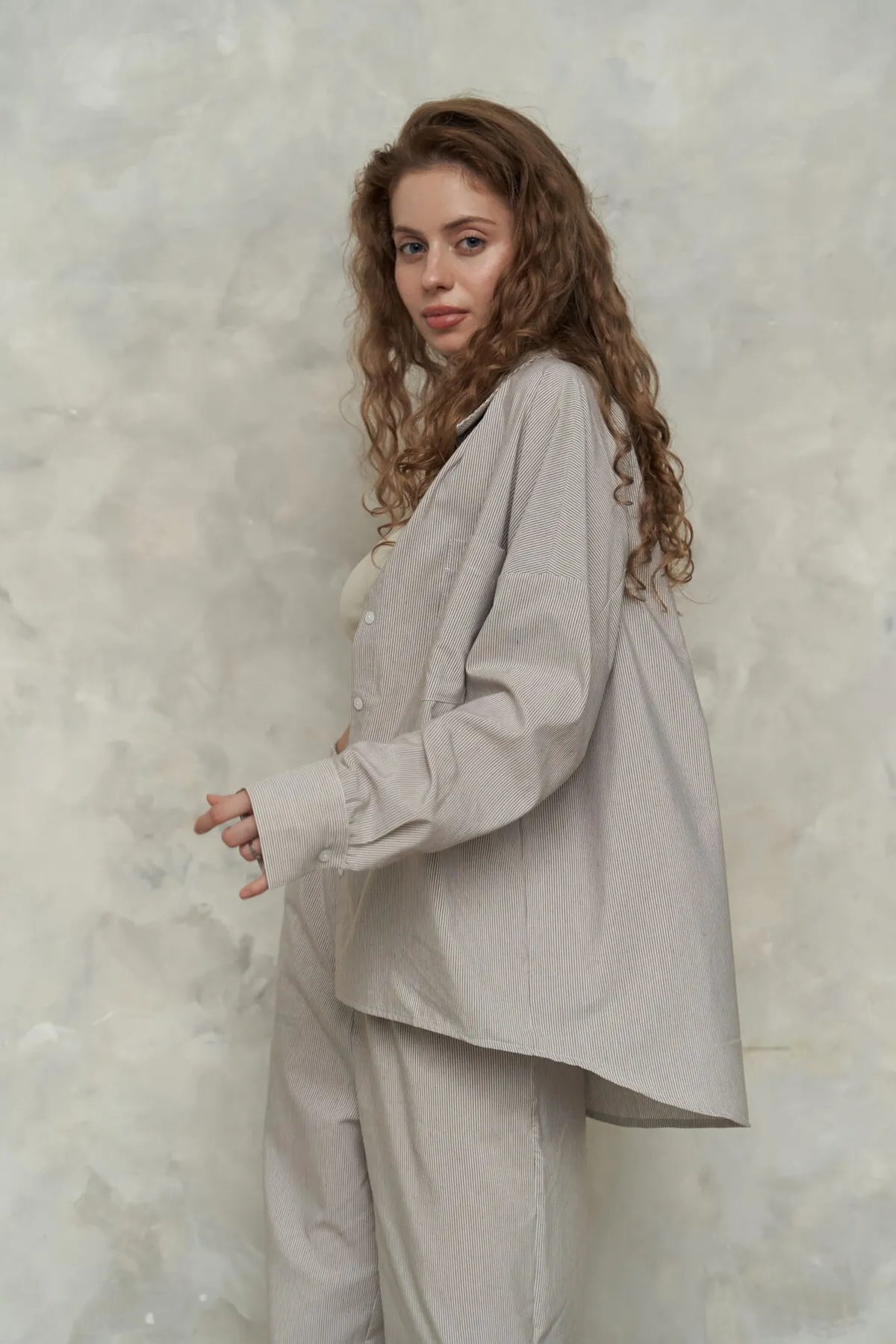MAİ COLLECTİON  Sebastian Brown gestreiftes Hemdset