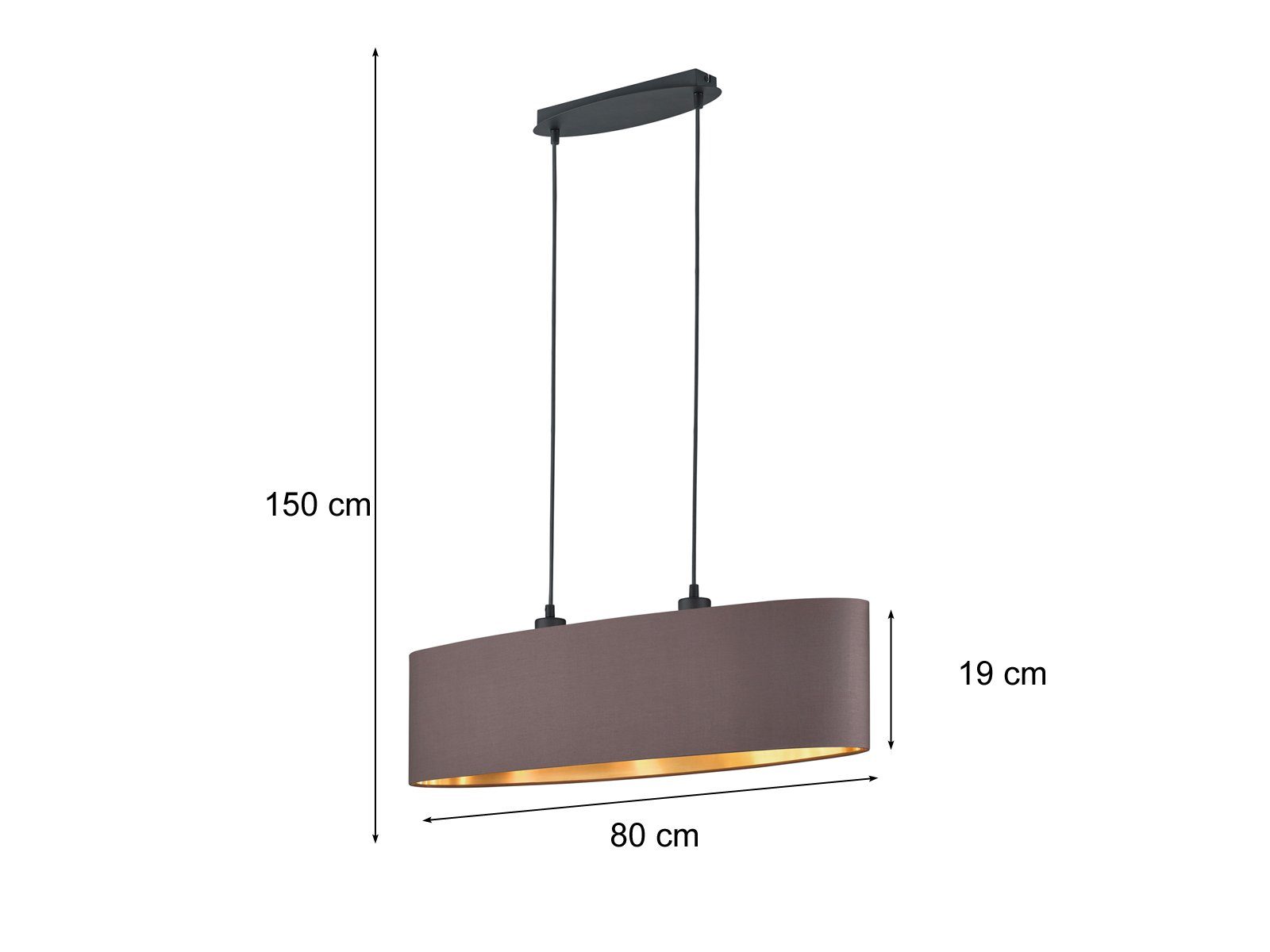 meineWunschleuchte Pendelleuchte, ohne Leuchtmittel, ausgefallene Design-er Lampe-n für über-n Esstisch hängend, B. 80cm