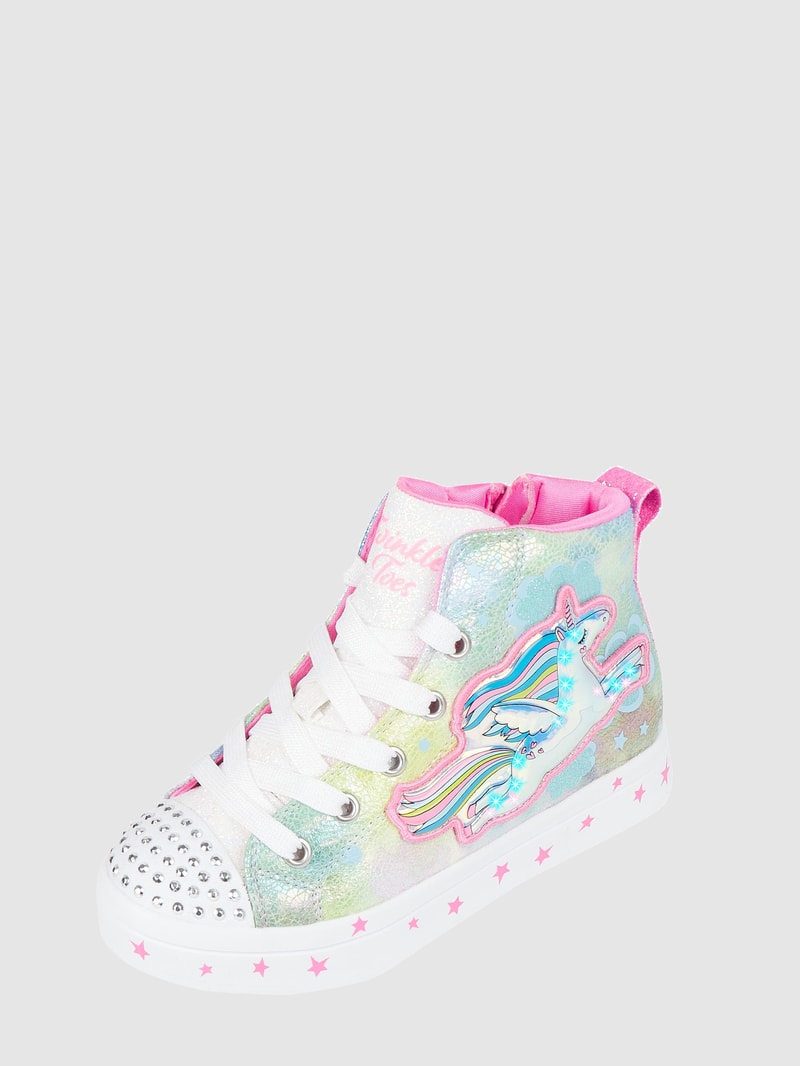 High Top Sneaker mit LEDs Modell 'Unicorn Galaxy' in silber