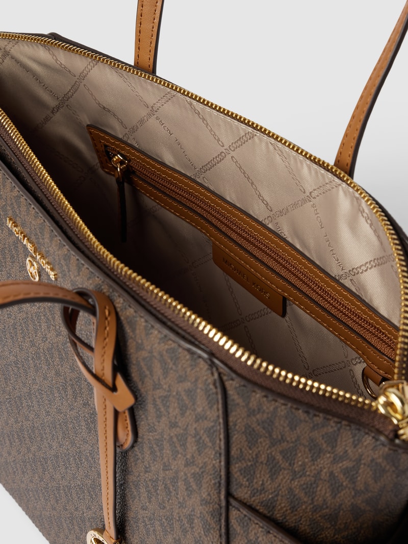 Shopper mit Label-Detail Modell 'MARILYN' in mittelbraun