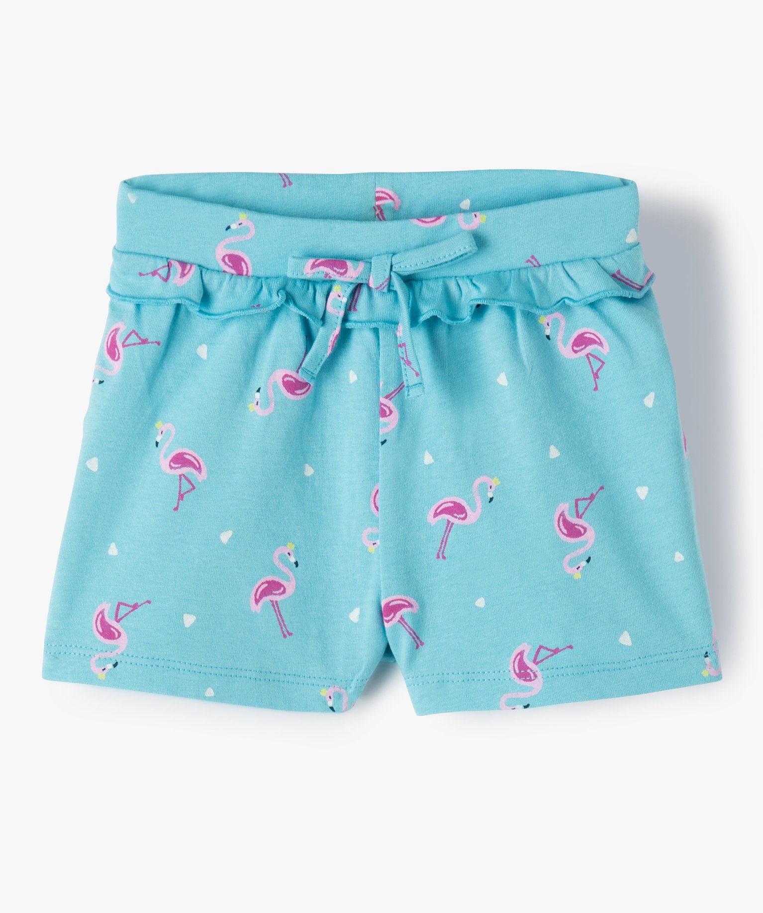 Short bébé fille imprimé en maille à taille élastiquée... bleu | GEMO
