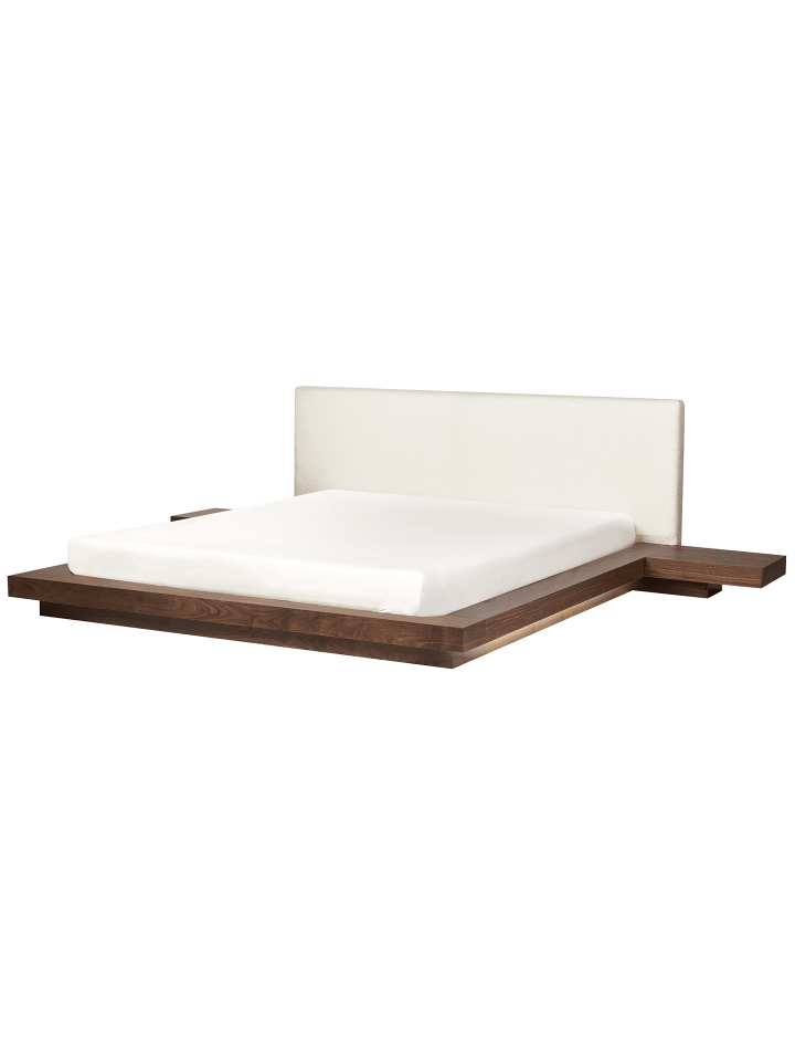 Beliani Doppelbett ZEN in Braun/Weiß - (W) 328 x (H) 86 x (L) 229 cm günstig kaufen onesize