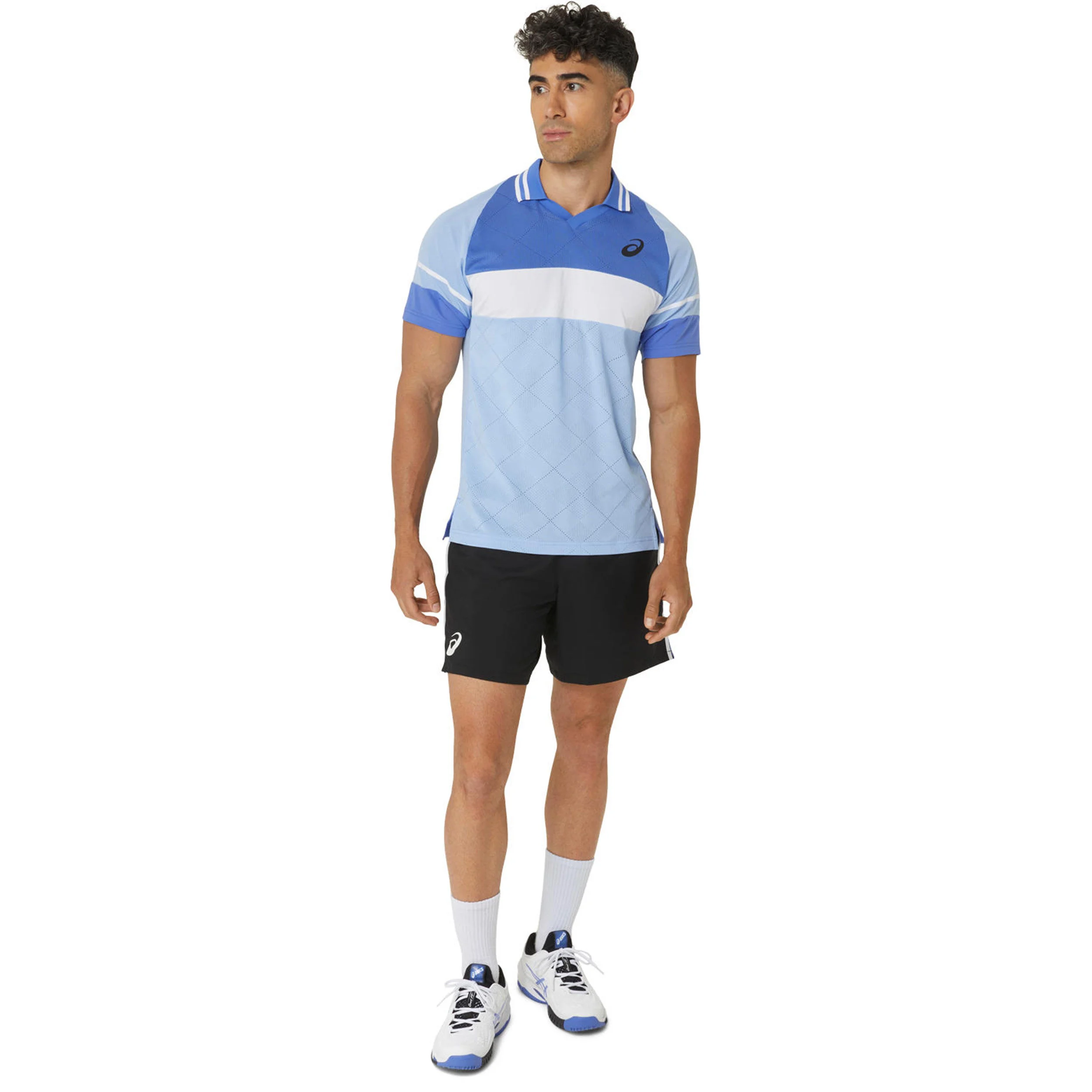 Match 7in Shorts Herren - Schwarz, Blau