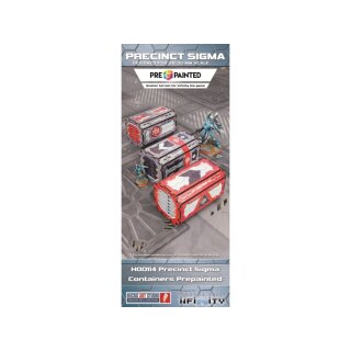 Precinct Sigma Containers (3) PREPAINTED (grey/red)