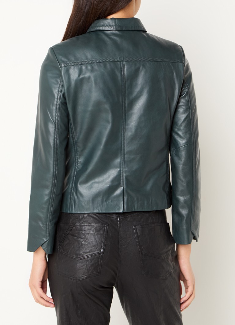 Zadig&Voltaire Liam lambskin jacket with shoulder pads and welt pockets