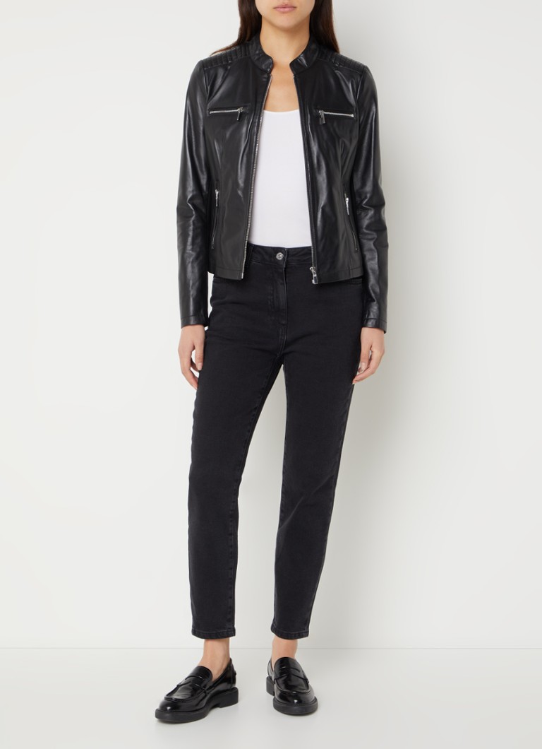 STUDIO AR by Arma Tuya sheepskin biker jacket with zip pockets