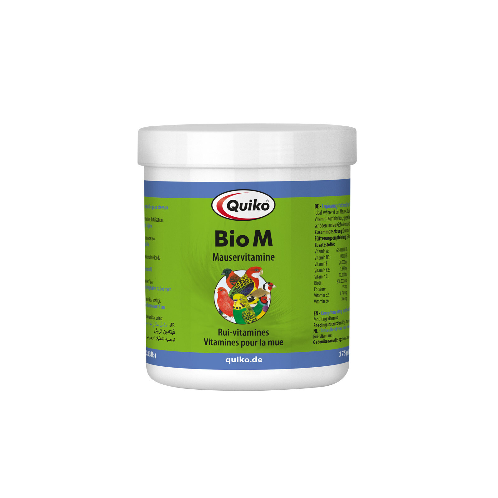 Quiko Ergänzungsfutter Quiko Bio-M Mauser Vitamin 375 g