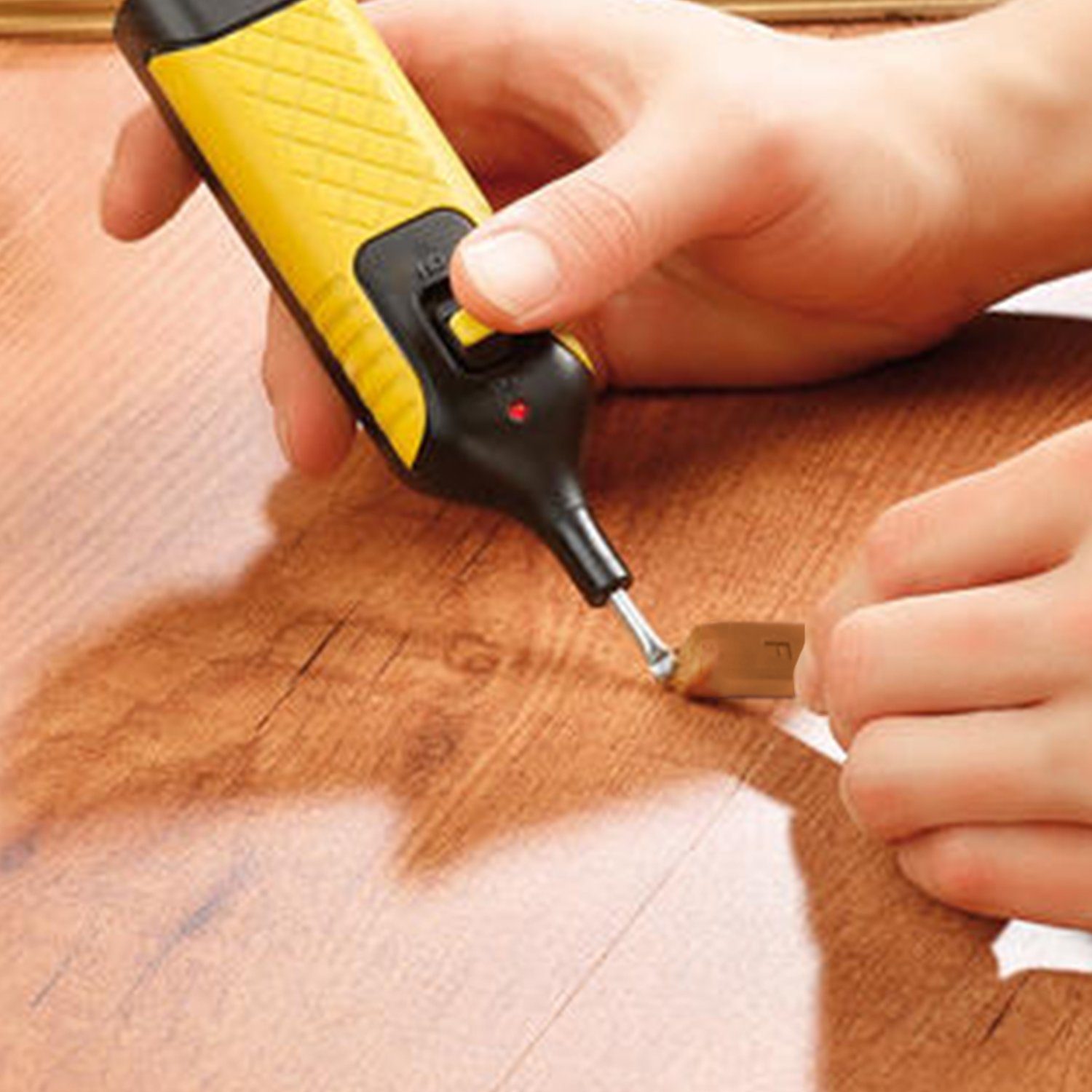 Clanmacy Holz Bodenfliese Boden Reparaturset Fliesen Reparaturset Laminat Parkett Kork, Farbe, Set, 11 Farbtöne Inkl, Wachsschmelzer Hobel Schleifschwamm