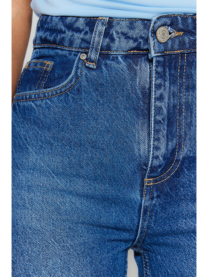 trendyol Jeans - Mom fit - in Blau günstig kaufen