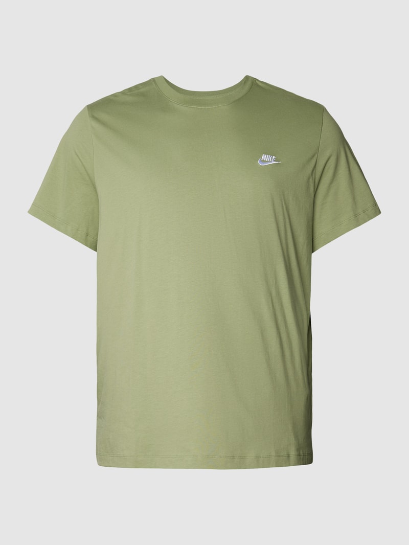 T-Shirt mit Logo-Stitching Modell 'CLUB' in hellgrün