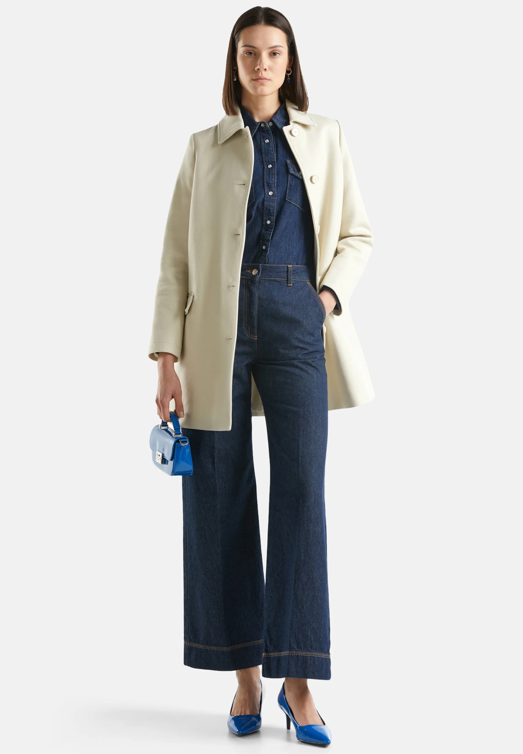 United Colors of Benetton DUSTER IN PURE - Abrigo corto
