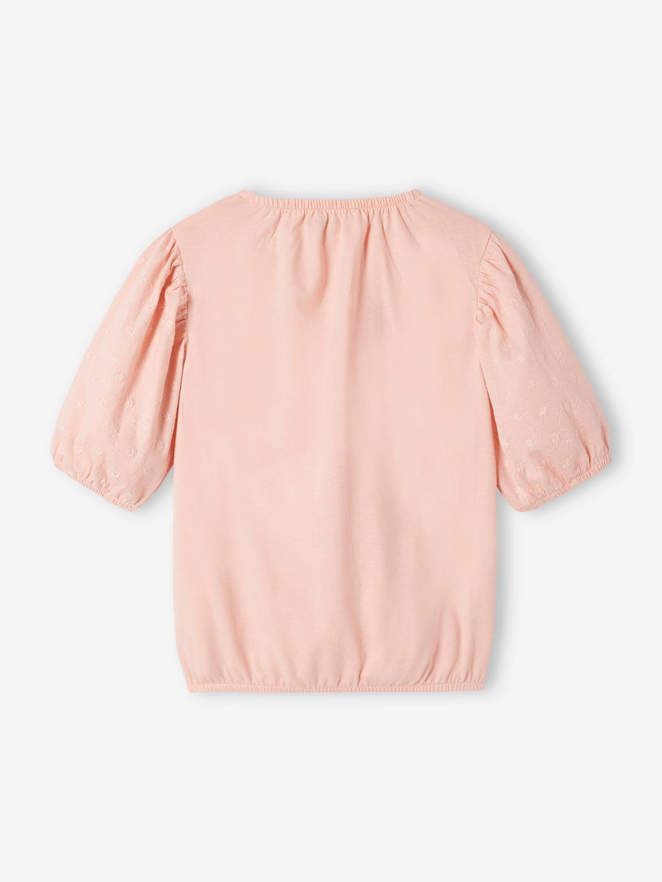 Blouse pointelle fille rose pâle