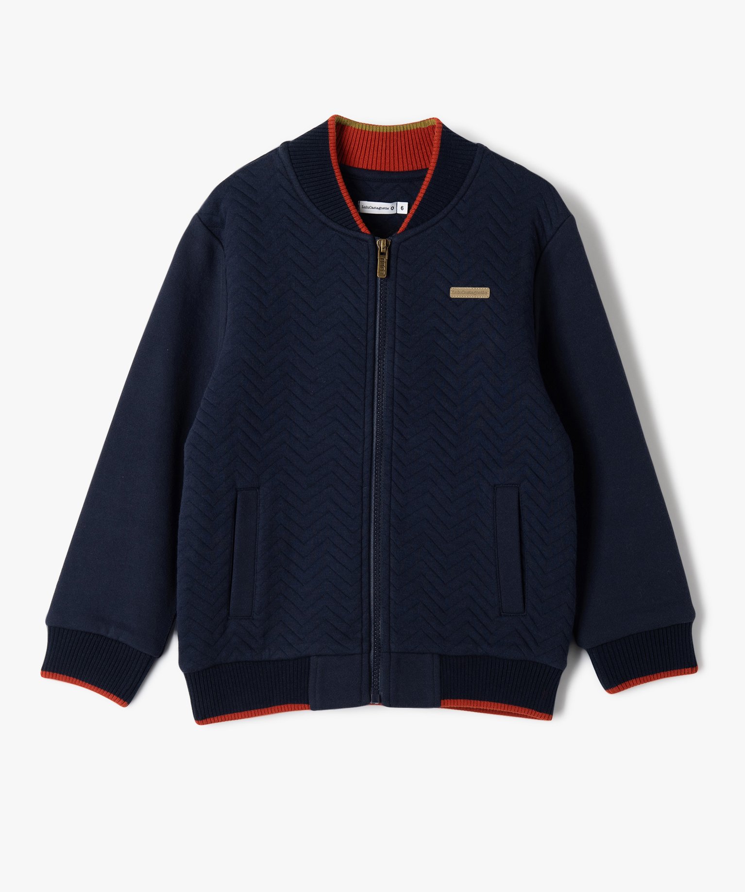 Sweat zippé avec surpiqres fantaisie Garçon - LuluCastag... marine | GEMO