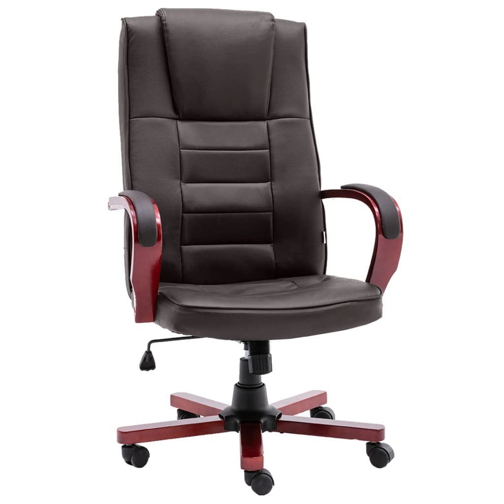 vidaXL Bürostuhl Bürostuhl Braun Echtleder (1 St)