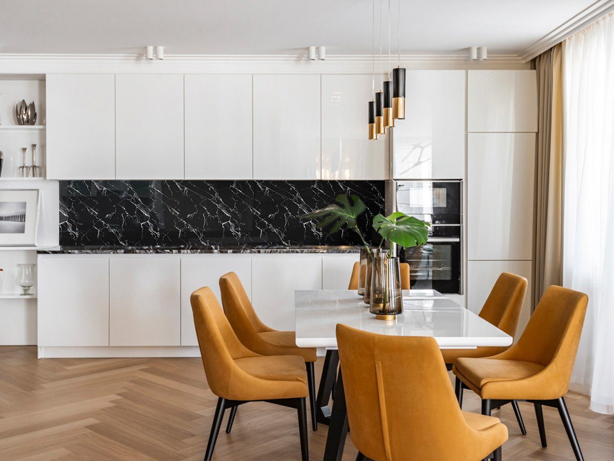 Rodnik Küchenrückwand Naturstein nero, robuste Kunststoff Platte Monolith in PREMIUM Qualität