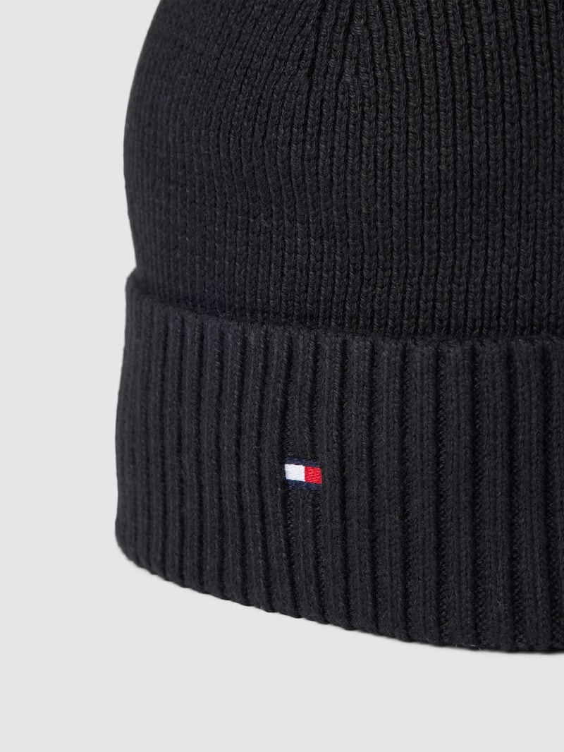 Mütze mit Logo-Stitching in schwarz