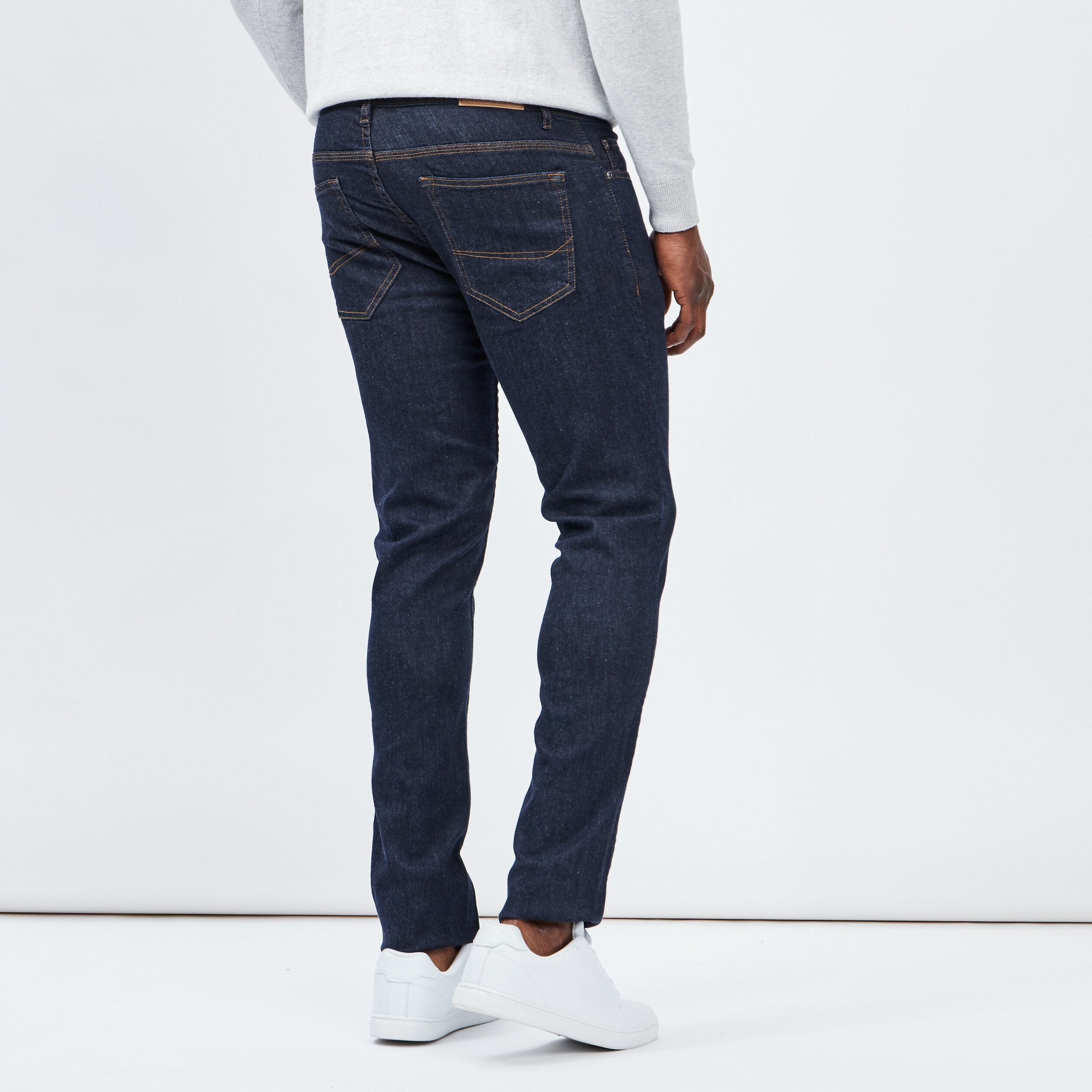 Jeans slim taille standard denim brut homme | La Halle