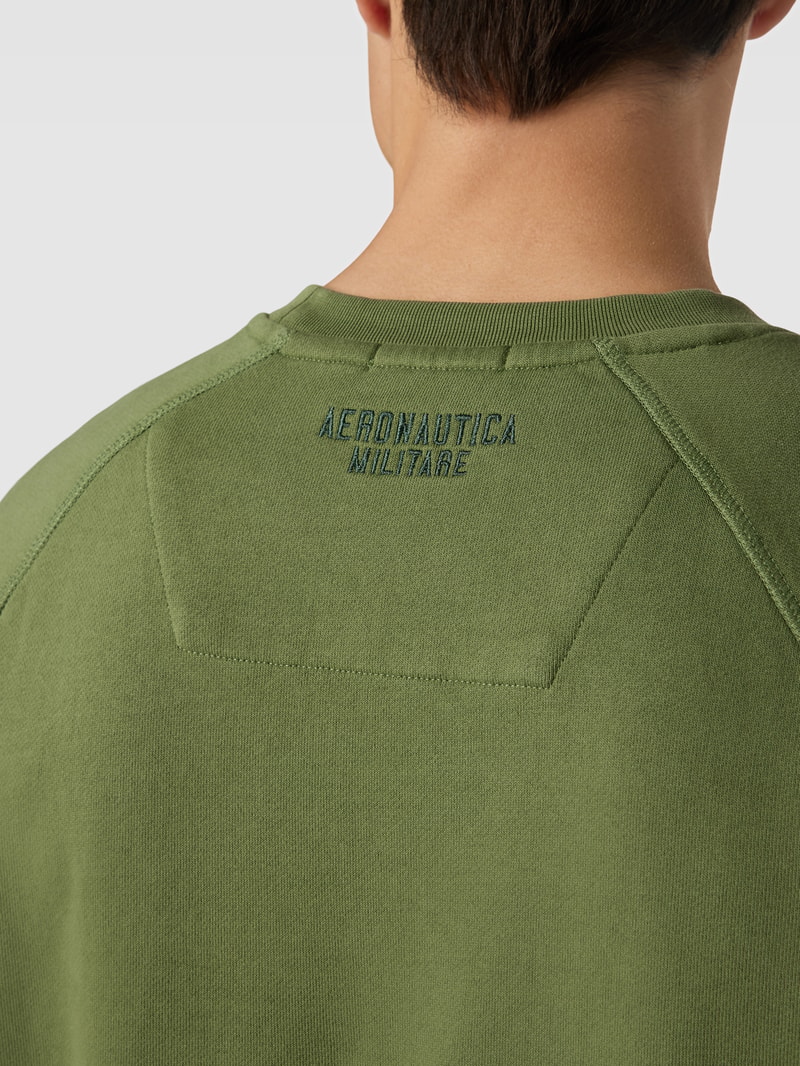 Sweatshirt mit Raglanärmeln in olivgrün