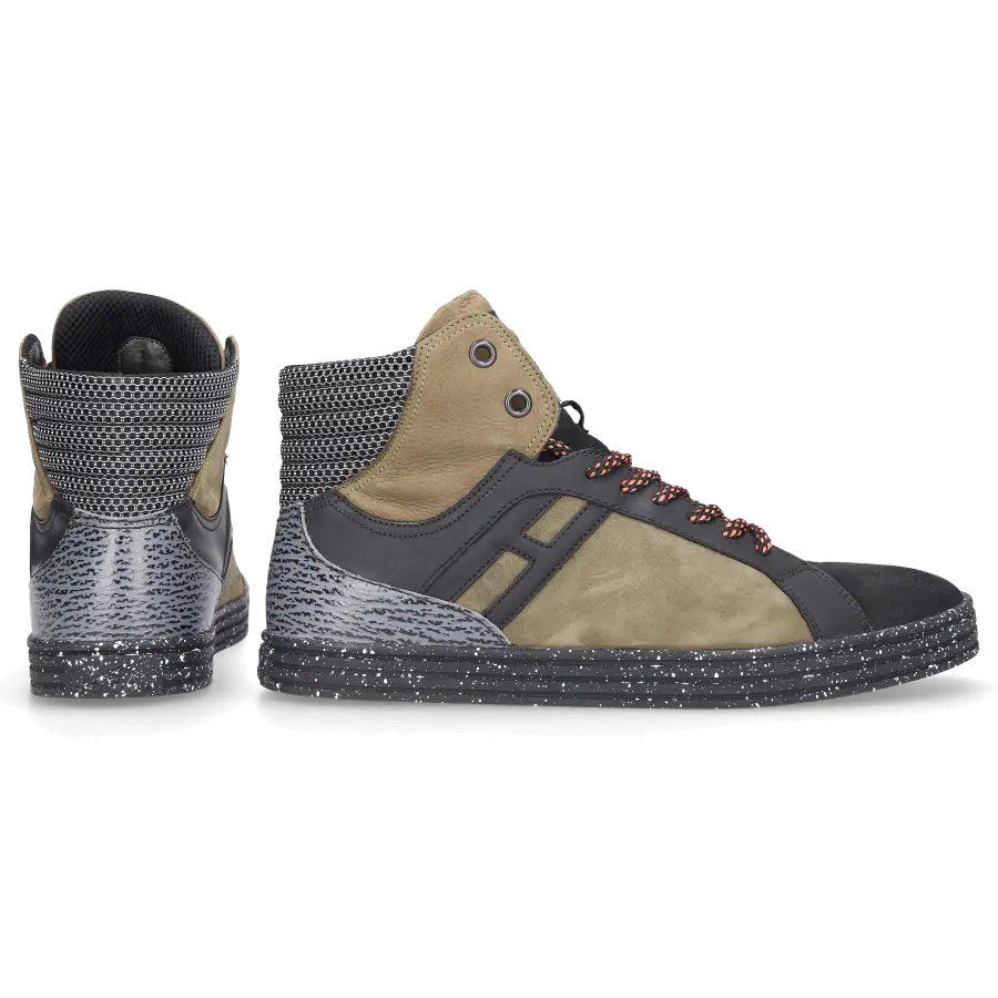 Hogan - Sneaker Leder R141 Veloursleder - grün