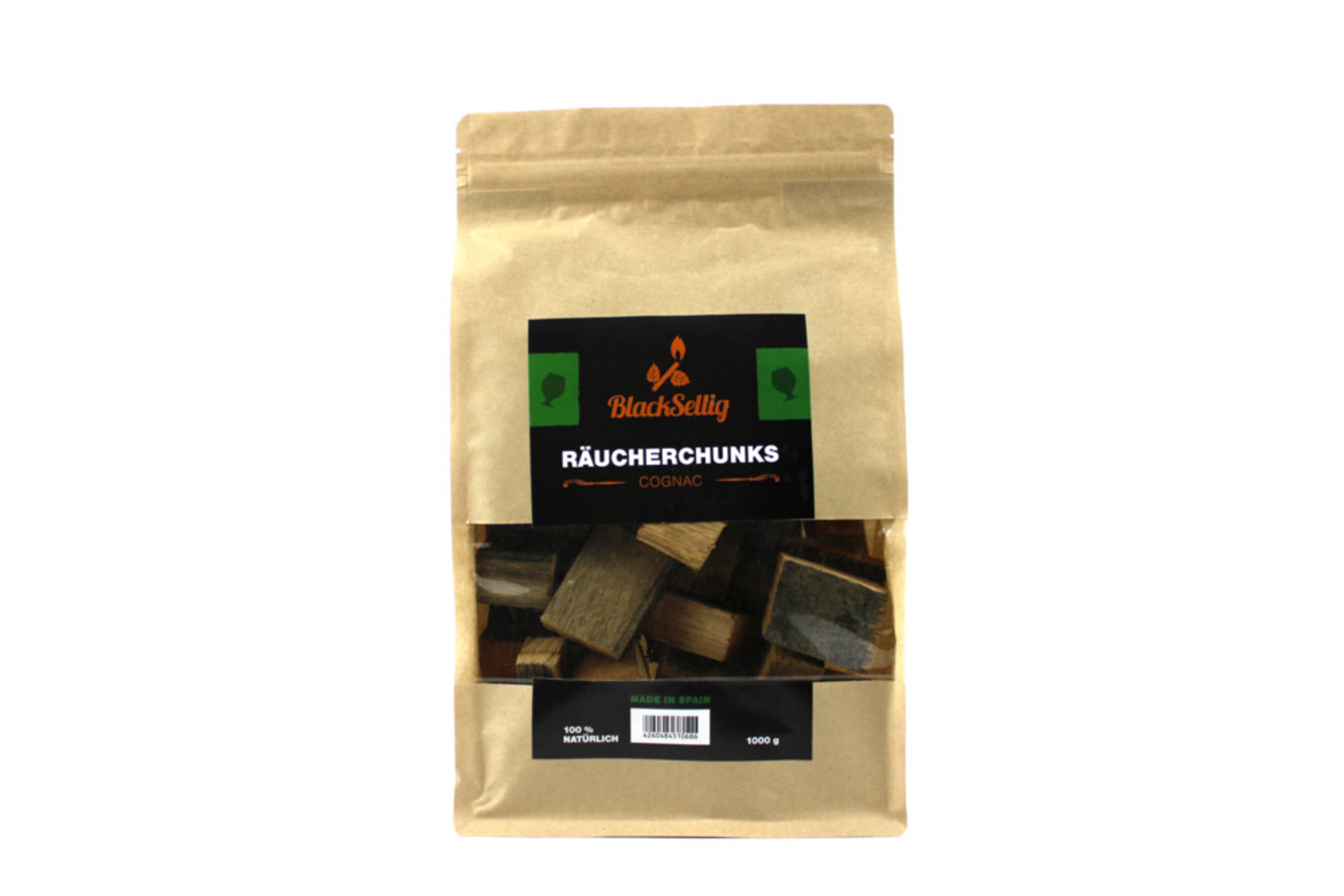 BlackSellig Cognac 1 kg Räucherchunks
