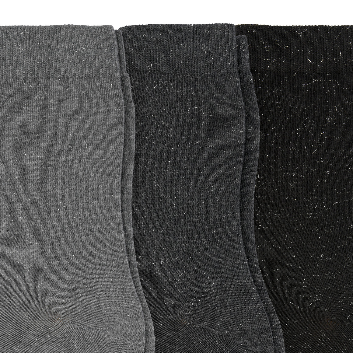 3 Paar Damen Socken mit Effektgarn