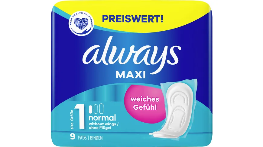 Always Maxi Damenbinden Classic 9ST Sparpaket